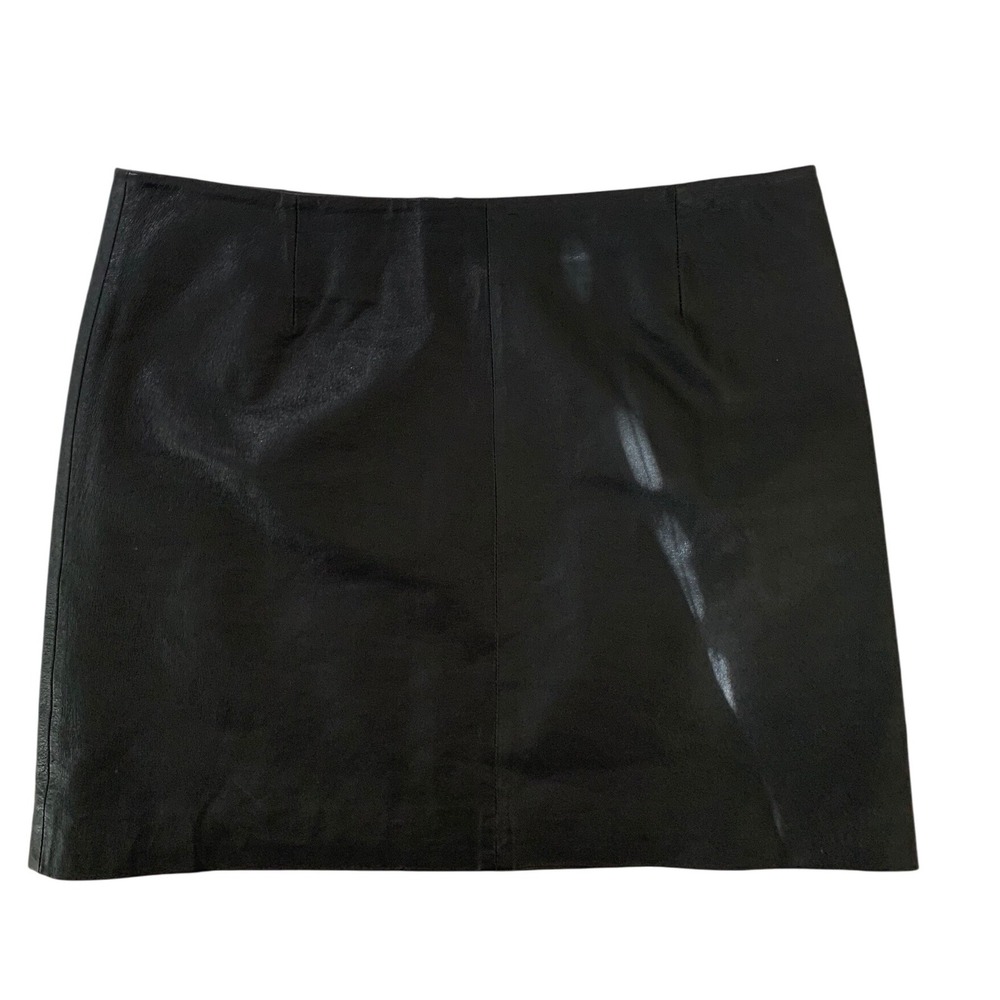 BB Dakota Women's Black 100% Leather Skirt‎ Size 8